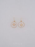 Shell Coin Meteorite Earrings - 18k Yellow Gold