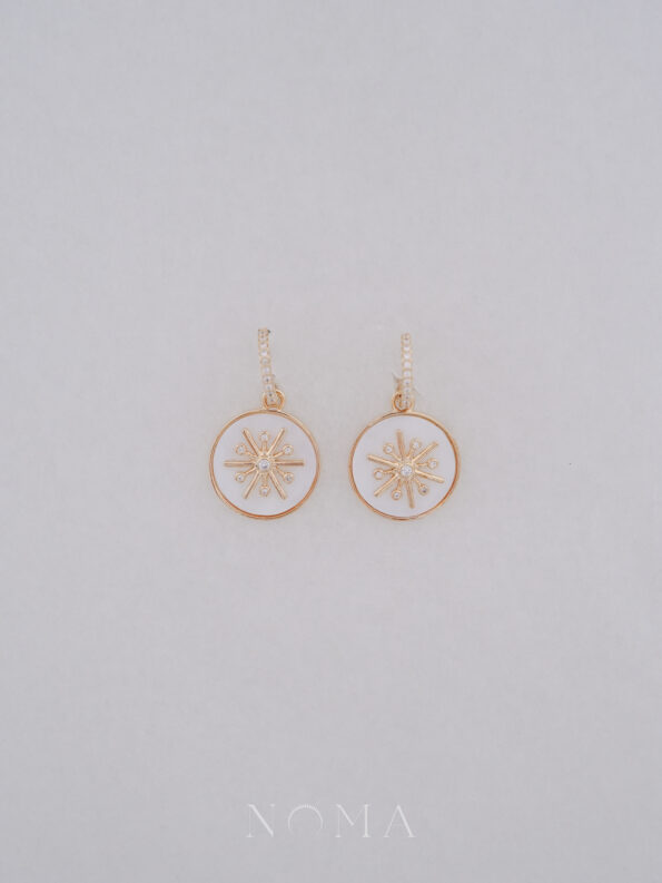 DJW-201900255-Shell-Coin-Meteorite-Earrings-18k-Yellow-Gold