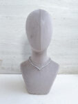V Round 0.25 ct Tennis Choker - Rhodium White Gold