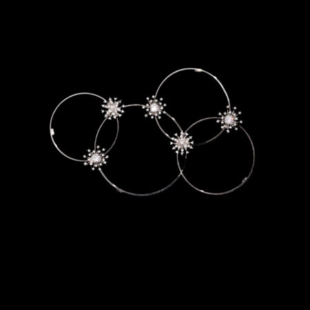 Minimalist Circle Hairvine - Rhodium White Gold