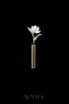 HS Single Tulip Hairpin - Gold, White