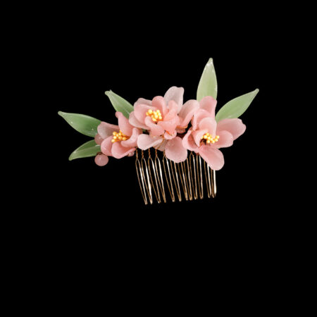 CG Blushing Bloom Haircomb - Gold, Pink