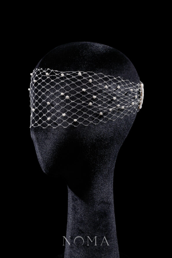 HMV-202300009-Scattered-Pearl-Birdcage-Veil-Gold-White-2