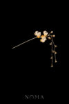 925-202400005-Orchid-Arrangement-Hairpin-18k-Yellow-Gold