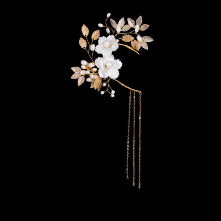 Winter Garden Earpiece - Gold, Gold (Right)