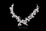 Clay Flower Jasmine Pearl Hairvine/Belt - White Silver