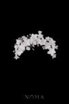 Clay Flower Simple Lily Side Hairvine/Brooch - White Silver