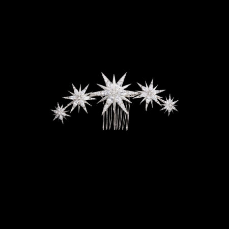 All Meteorite Haircomb - White Gold