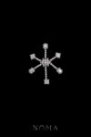 Hexa Art Arrangement Hairvine/Brooch - White Gold