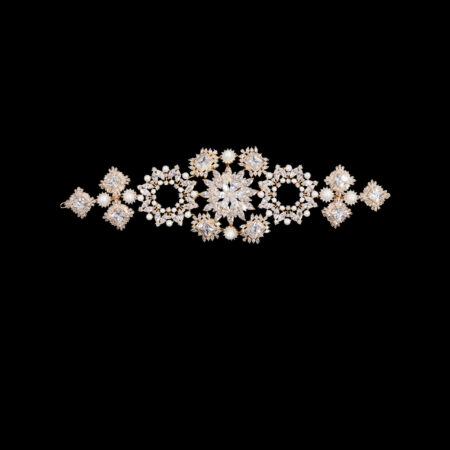 Geometric Art Hairvine/Brooch - Gold