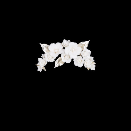 Clay Flower Garden Leaves Hairvine/Brooch - Doff Silver