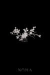 Paved Twigs Branches Hairvine - White Gold