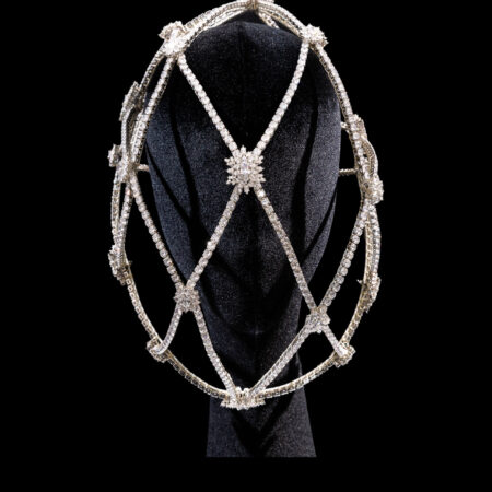 Art Radiance Cage Headdress - White Gold