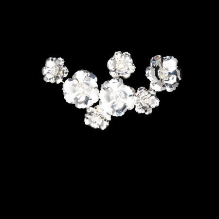 Glitzy Petals Hairvine - Silver