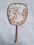 Embroidery Gold Bird Fan - Gold
