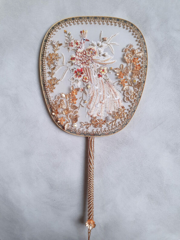 CHN-201900029-Embroidery-Gold-Bird-Fan-Gold