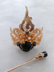 Emperor Dragon Cuff Set - Gold, Black (2 pcs)