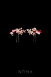 Colorful Small Koi Hairpin Set - Gold (2 pcs)