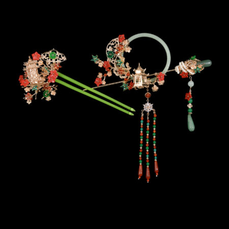 Pagoda Symphony Jade Set - Gold (3 pcs)