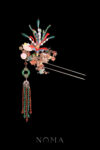 Colorful Phoenix Royal Lotus Hairpin - Gold (Right)