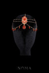 Regent Empress Forehead Tassel - Gold, Red