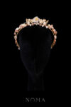 Crane Ginkgo Ornament Crown - Gold, Pink