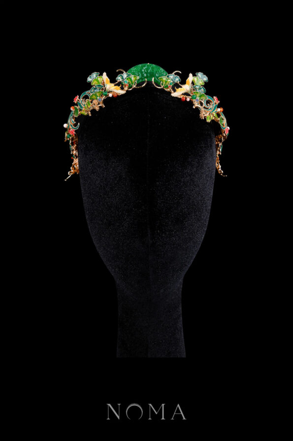 CHN-202400076-Colorful-Jade-Crane-Ornamental-Crown-Gold-Jade