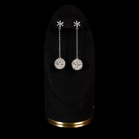 Disco Shine Earrings - Rhodium White Gold