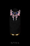 Edgy Wings Earrings - Rhodium White Gold, Pink Diamond