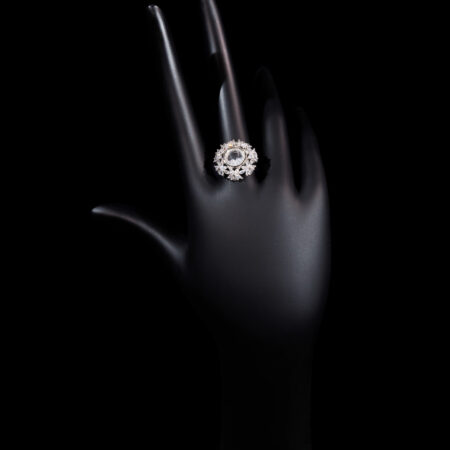 Dazzling Vault Ring - Rhodium White Gold