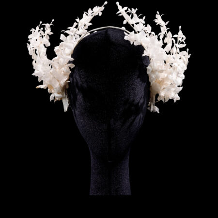 SS Blanc Flora Headband - Silver, White