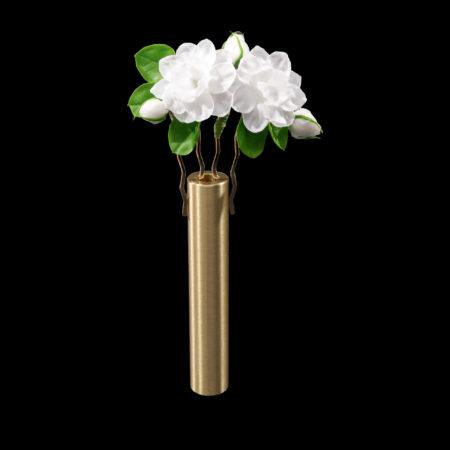 CC White Blossom Haircomb - Gold, White