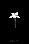 CC Calla Lily Bouquet Hairpin - White Silver, White
