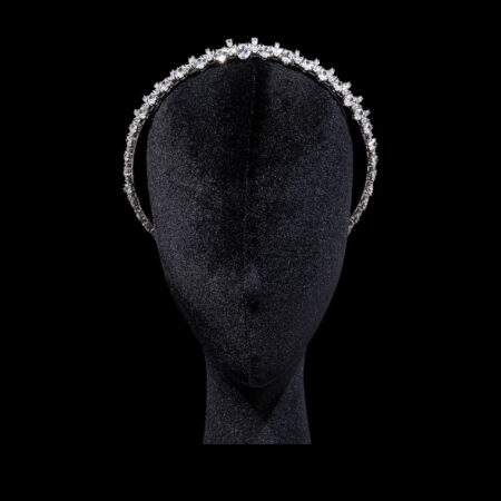 Royal Oval Crown - Rhodium White Gold, White Diamond