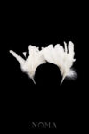 The Swan Headband - White Silver, White