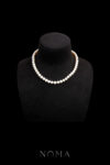 Pearl 8 mm Choker - Rhodium White Gold, White Pearl