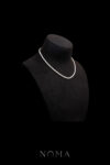 Pearl 4 mm Choker - Rhodium White Gold, White Pearl