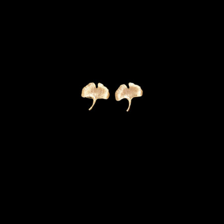 Single Ginkgo Cufflinks - 18k Yellow Gold