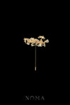 Filigree Dragon Lapel Pin - 18k Yellow Gold (Left)