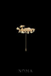 Filigree Dragon Lapel Pin - 18k Yellow Gold (Right)