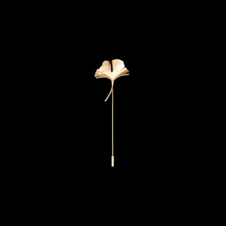 Ginkgo Petal Lapel Pin - 18k Yellow Gold
