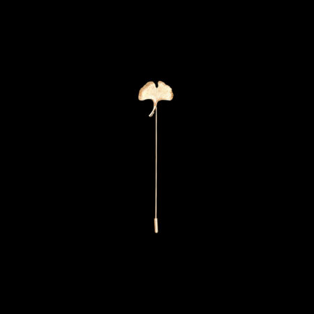Single Ginkgo Lapel Pin - 18k Yellow Gold
