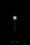 Snowflakes L Lapel Pin - Rhodium White Gold