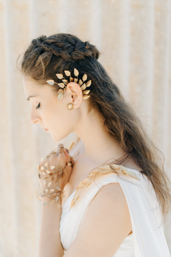925-202100012-Athens-Leaves-Earpiece-Doff-Gold-Left-2