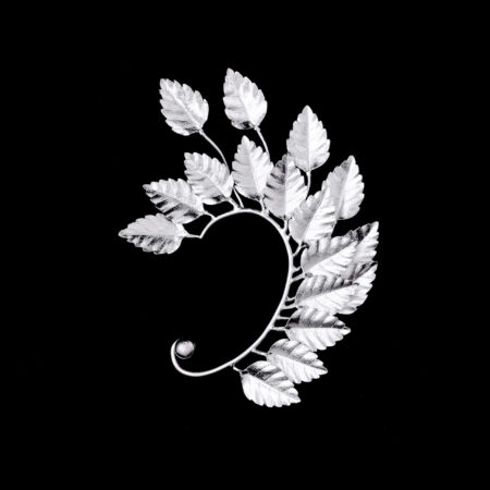 Athens Leaves Earpiece - Doff Silver (Left)