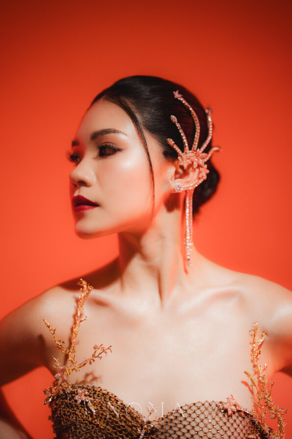 ACC-202000018-Paved-Flower-Earpiece-Rose-Gold-Left-3