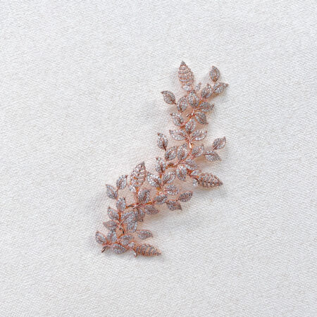 Paved Twigs Side Hairvine or Brooch - Rose Gold (Right)