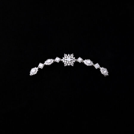 Squared Geometry Partition Hairvine - White Gold