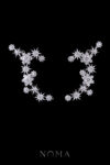 Snowflakes Arrangement Side Hairvine - White Gold (Right)