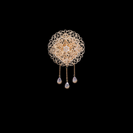 Kalbu Menari Brooch - Gold